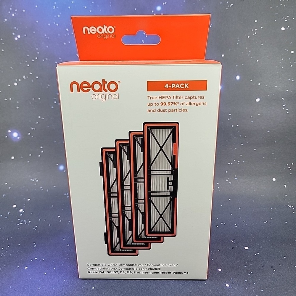 Neato Robotics 4-Pack Original HEPA Filters for D4, D6, D7, D8, D9, D10 NEW OEM